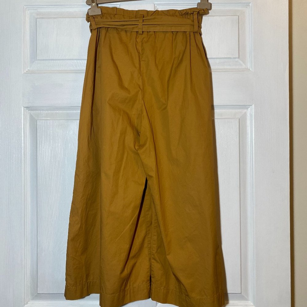 Zara Belted Poplin Trousers Caramel - Picture 3 of 5